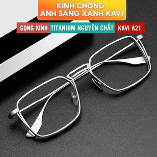 Gọng Kính Titan Nguyên Chất KAVI A21, Gọng Titanium Dáng Vuông Siêu Nhẹ, Phong Cách Ấn Tượng Dành Cho Nam