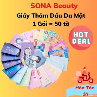 Giấy Thấm Dầu Da Mặt 1Gói 50tờ Nội Địa Trung Giá Rẻ Thấm Dầu Tốt Dành Cho Da Dầu Da Mụn SONA