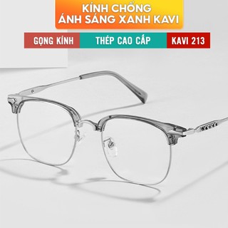 Gọng Kính Cận Nam Nữ Kiểu Dáng Club Master KAVI 213, Gọng Kính Nhựa Dẻo Lõi Kim Loại, Kiểu Dáng Thời Thượng