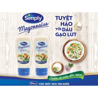 Simply Sốt Mayonnaise (Nguyên Bản, Hương Gạo Rang) 230gr