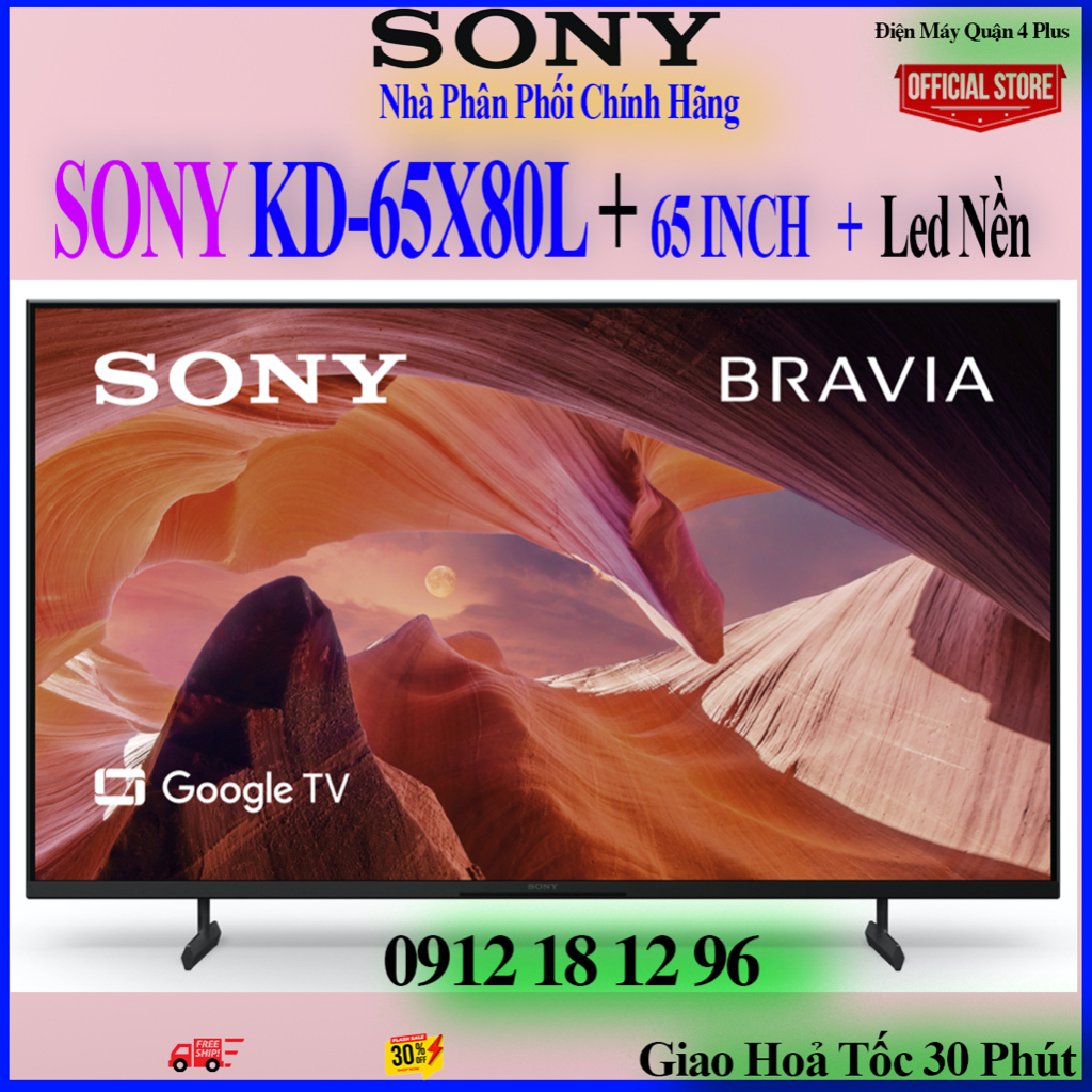 Sony 65X80L - Google Tivi Sony 4K 65 inch KD-65X80L - Hàng chính hãng - Miễn Phí lắp đặt