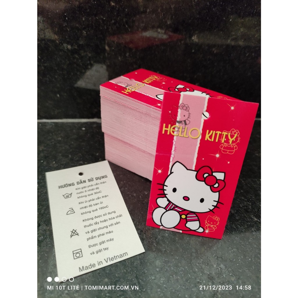 [XẤP ~200 CÁI] Tag Quần Áo Trẻ Em - Tag Hello Kitty