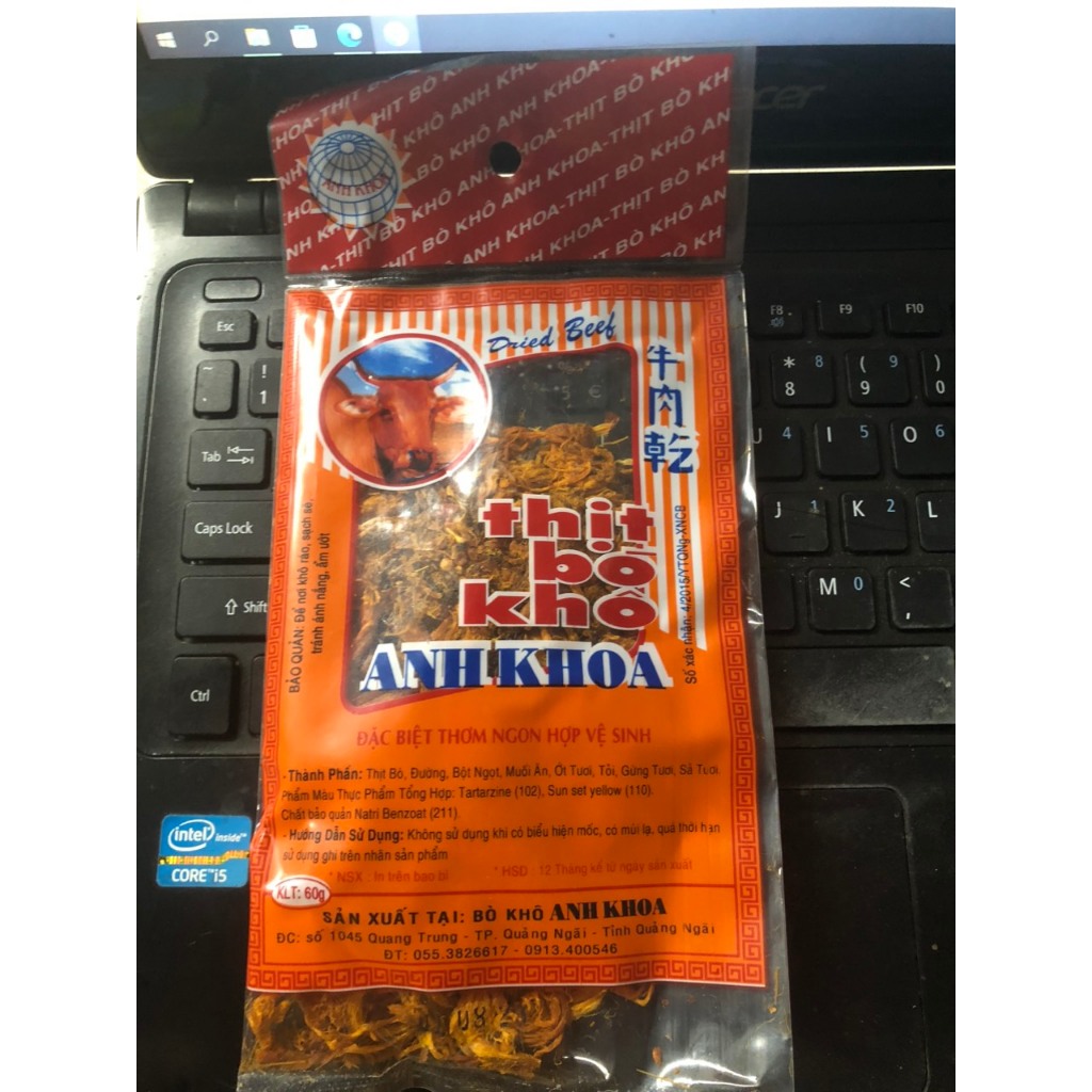 Thịt bò khô Anh Khoa gói 60g