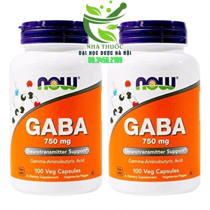 Viên uống NOW FOODs GABA 750mg nhập khẩu MỸ