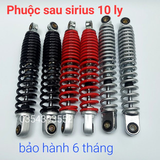 Phuộc sau sirius ty 10 ly 3 màu đen đỏ bạc,giảm sóc sau sirius giá 1 cặp