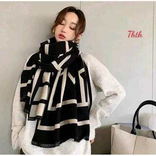 Khăn Choàng Dạ Cao Cấp, Khăn Quàng Cổ Choàng Vai Ban To 180*90 Họa Tiết Thanh Lịch Trẻ Trung k2