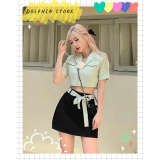 - Set áo croptop kèm chân váy bigsize - Set đồ tiểu thư bigsize - Set áo dạ kèm chân váy bigsize