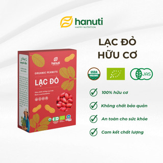 Lạc đỏ hữu cơ khô Hanuti - Giống bản địa, đạt chứng nhận hữu cơ quốc tế - 390gr