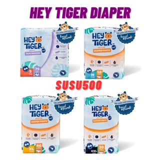 [SALE BAO BÌ XẤU] Tã/bỉm dán quần Hey Tiger dùng ngày M58/L52/XL46/XXL38 - Cùng cty tã Rascal (Susu500)