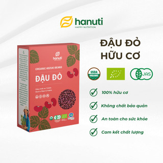 Đậu đỏ Hữu cơ Khô Hanuti (sống) - Đậu đỏ đạt chứng nhận hữu cơ quốc tế - 450gr