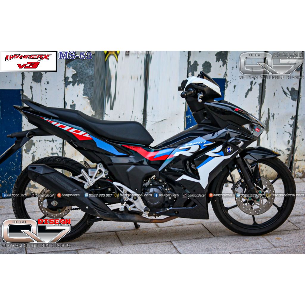 Tem rời Winner X V3 - đen - MS53 - decalq7
