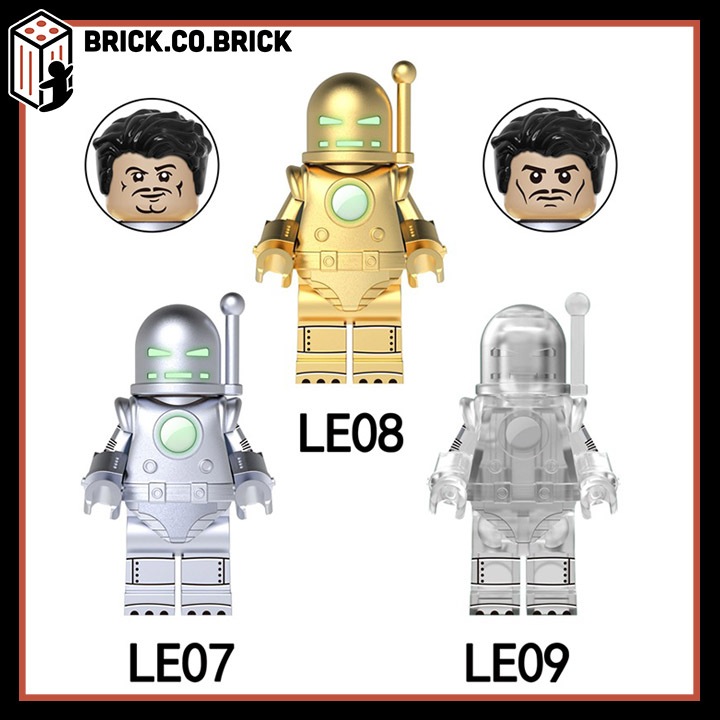 Iron Man MK1 Mô hình Nhân vật Siêu Anh Hùng Ironman Comic Mô hình Người Sắt MK1 LE07-LE09