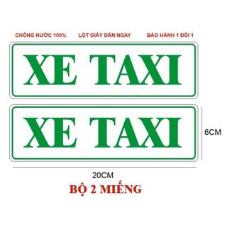 Combo 2 miếng dán XE TAXI dán xe ô tô decal chống nước ko phản quang