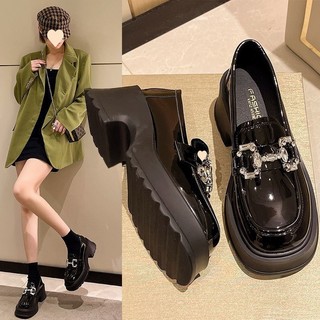 Giày đốc nữ gắn đá, giầy oxford nữ FORM TO chọn LÙI 1 size Đức Phúc