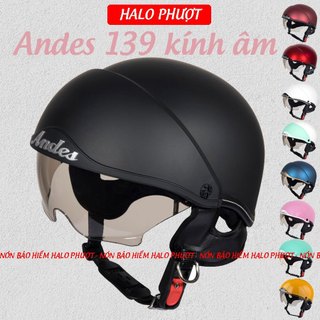 Nón bảo hiểm nửa đầu kính âm Andes 3S 139