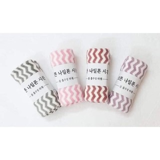 Khăn mặt lông cừu kẻ sọc kt 30x50cm