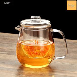 Ấm trà thủy tinh chịu nhiệt 600ml - at06
