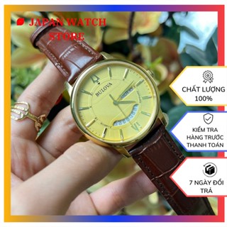 Đồng Hồ Nam - Đồng Hồ Nam Chính Hãng Bulova Dây Da Cao Cấp Măt Mỏng Đầy Đủ Lịch Ngày Tháng Bảo Hành 24 Tháng