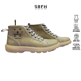 Giày sneaker nam da NAPAN cao cấp SOFM cao cổ kiểu dáng thời trang độn đế phong cách thể thao Hàn Quốc dễ phối đồ