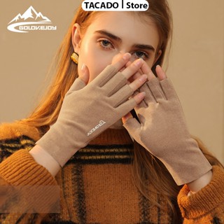 Găng Tay Hở Ngón Vải Nhung Ấm Thời Trang Có Thể Chạm Màn Hình Cảm Ứng Phong Cách Đức