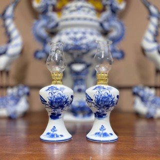 Đèn dầu - Đồ thờ cúng - Bộ thờ cúng men lam