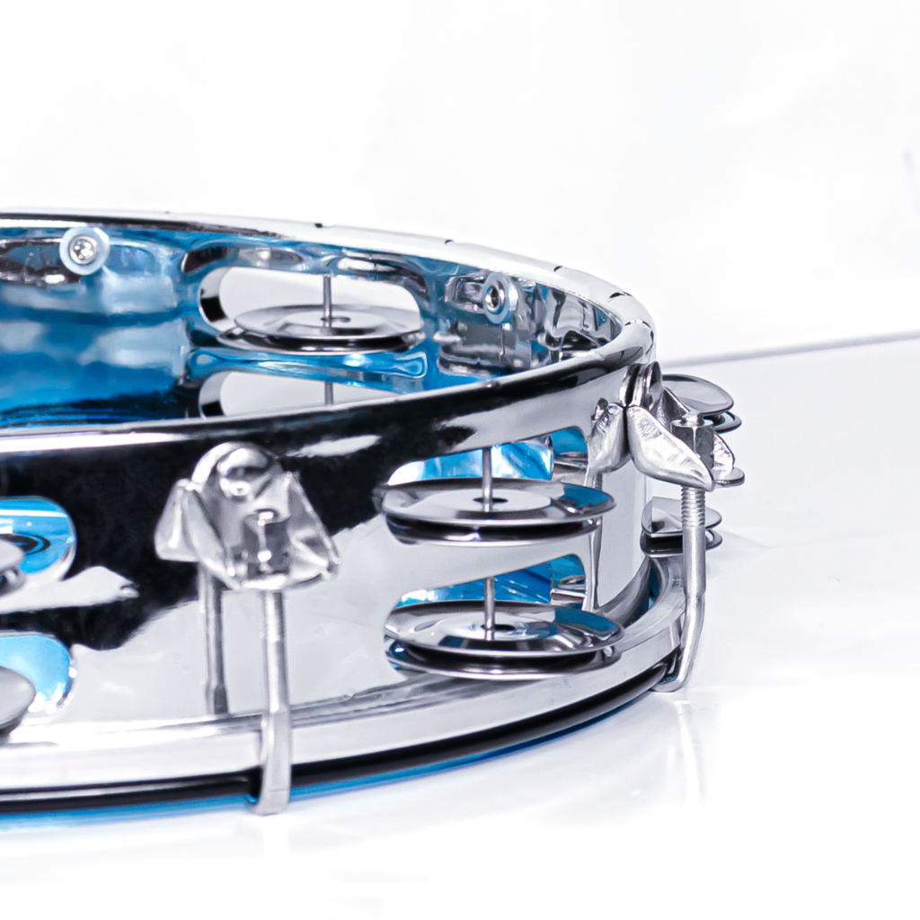 Trống lắc tay, Lục lạc gõ bo, Tunable Tambourine - Yamaha Pro YT9 Silver Blue - New version, size 10 inch