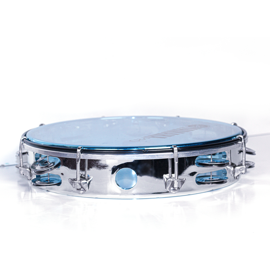Trống lắc tay, Lục lạc gõ bo, Tunable Tambourine - Yamaha Pro YT9 Silver Blue - New version, size 10 inch