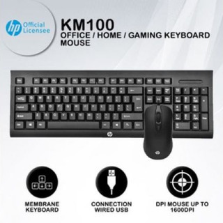 Combo phím chuột hp km100 usb