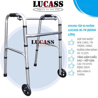 Khung Tập Đi Nhôm 2 Bánh Lớn Lucass W-79 (W79) | Có Thể Tăng Giảm Chiều Cao