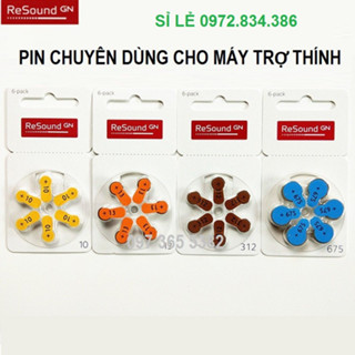 Pin máy trợ thính ReSound size 10 , 13 , 312 , 675 sản xuất tại Đức HÀNG CHÍNH HÃNG