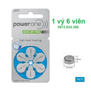 Bán sỉ pin 675 pin máy trợ thính 675 power one p675 nhập đức