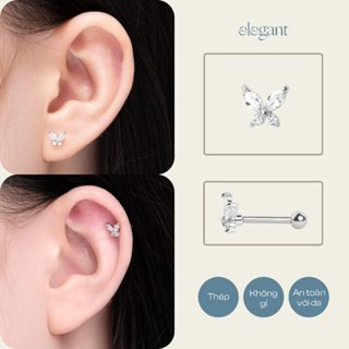  Khuyên tai đá CRYSTAL WHITE BUTTERFLY Elegant  giá 1 chiếc  