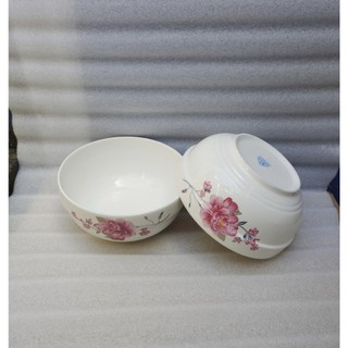 tô sứ ngấn hoa văn hoa hồng size 18cm (1 cái - hoa 061)