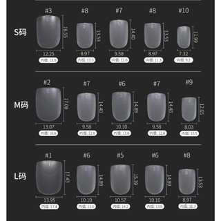 Móng úp form mới siêu mỏng làm nailbox 3 size