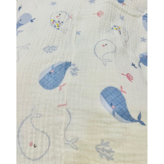 Khăn tắm 4 lớp xô muslin có đường nối vải, đa năng làm ủ quấn bé sơ sinh, chăn đâp nhà iuem