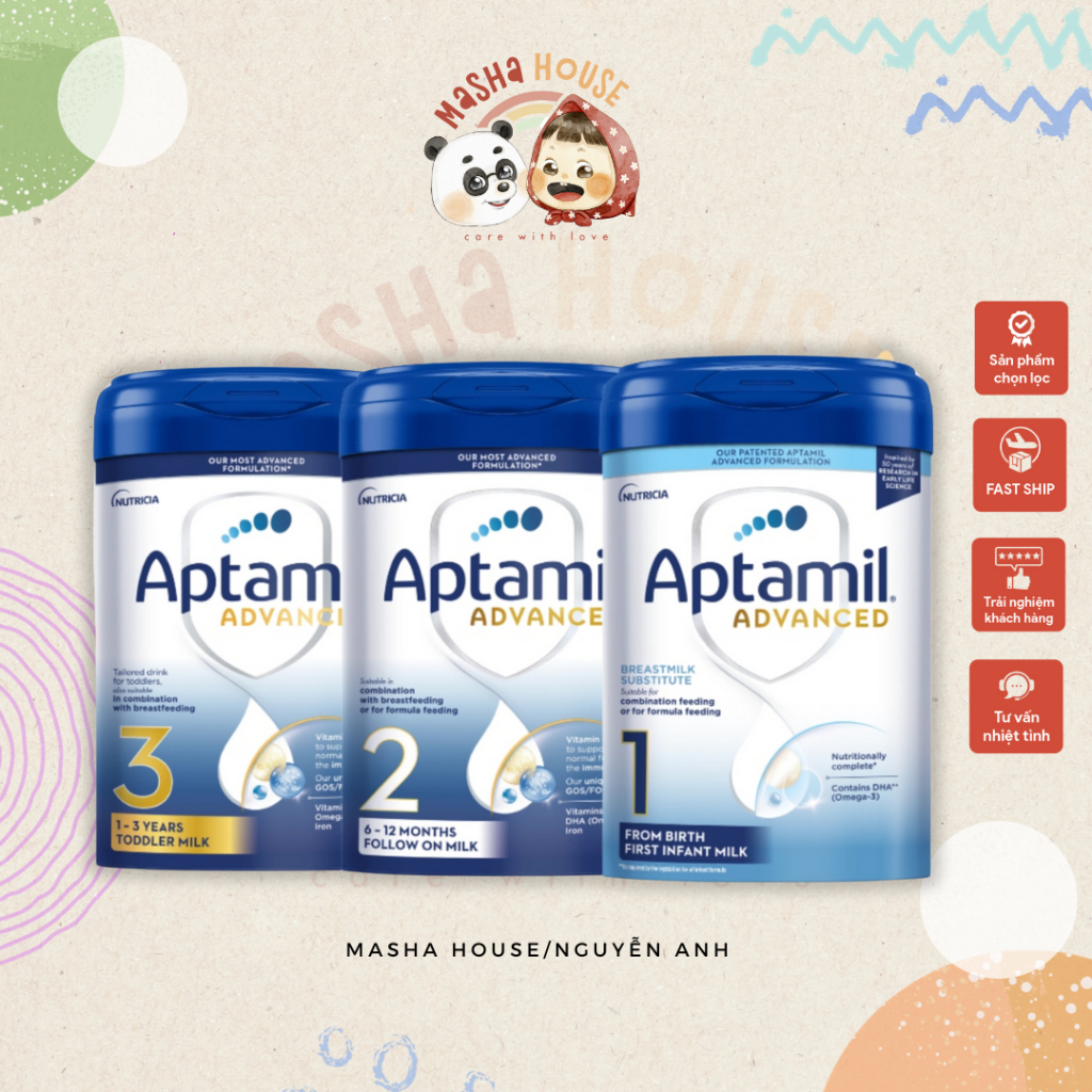 Sữa Aptamil Advanced Anh - Số 1,2,3 Date 2026