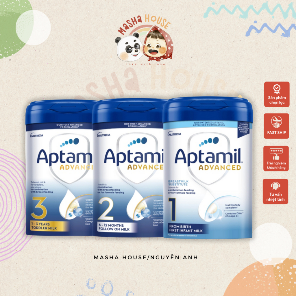 Sữa Aptamil Advanced Anh - Số 1,2,3 800gam