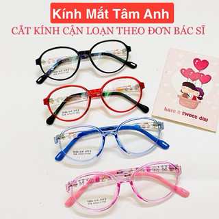 Gọng kính trẻ em nhựa dẻo, nhẹ dáng mắt ôm bo tròn TAMANHOPTIC nhận cắt mắt cận viễn loạn