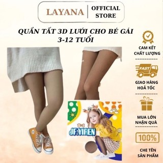 Quần tất 3D giả lưới trẻ em LAYANA đánh lừa thị giác cho bé gái size từ 3-12 tuổi_Layana Store