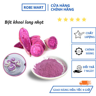 Bột khoai lang tím nguyên chất robimart tạo màu và mùi thơm cho các món bánh - gói 20g, 50g, 100g