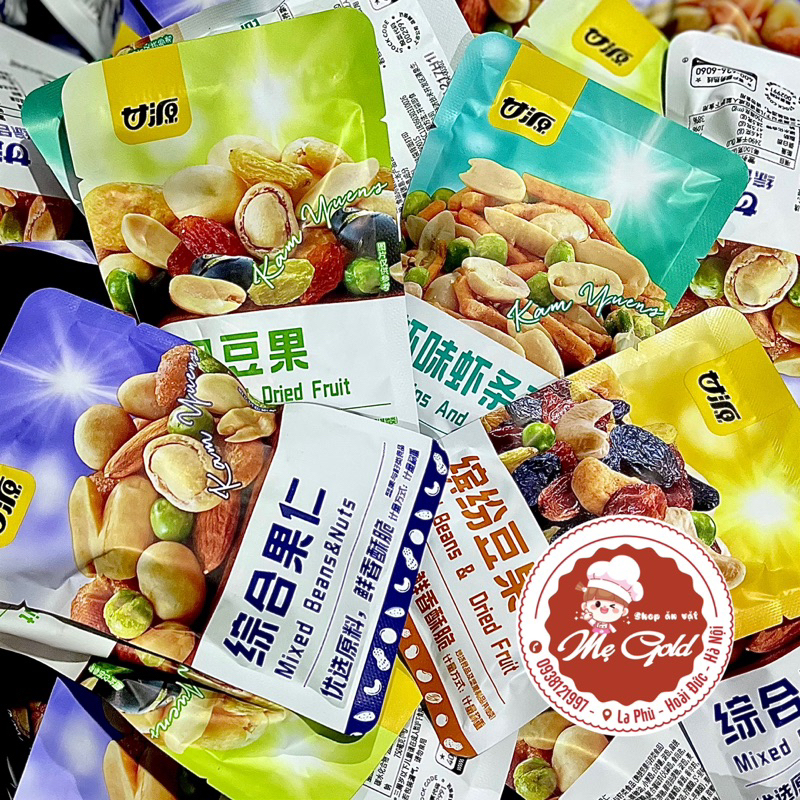 Hạt dinh dưỡng tẩm vị, đậu mix hạt & trái cây sấy khô Kam Yuen (gói ~30g) | BigBuy360 - bigbuy360.vn