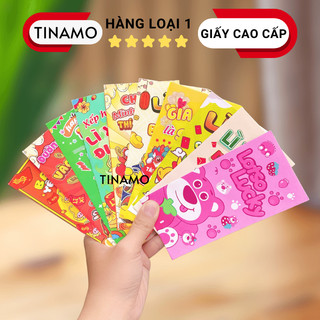 Set 10 bao lì xì truyền thống tết 2024 - bao lì xì tết 2024 nhiều mẫu, giấy cao cấp tinamo