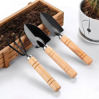 Bộ 3 mini cuốc xẻng cán gỗ làm vườn
