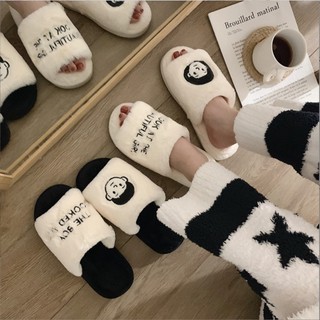 Dép bông nam nữ ảnh thật shop Ciuciu.Store tự chụp Có size Nam và nữ đi