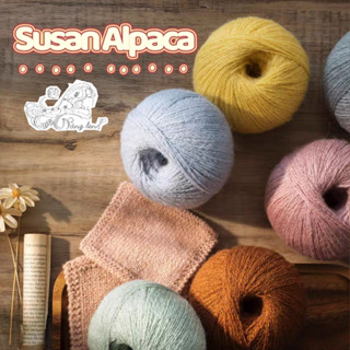 Len Susan Alpaca - Sợi Thu Đông Móc Áo Khăn - Hàng Chính Hãng