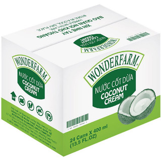  Thùng 24 Lon Nước Cốt Dừa Wonderfarm 400ml _ hàng chính hãng & date mới nhất 