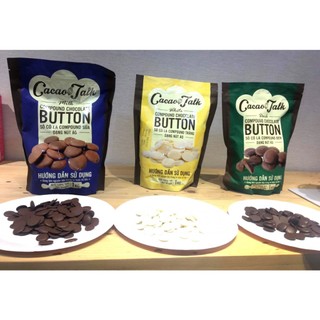 Socola Nâu Sữa Compound Dạng Hạt Nút Cacao Talk (Túi 1kg)