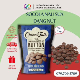 Socola Nâu Sữa Compound Dạng Hạt Nút Cacao Talk