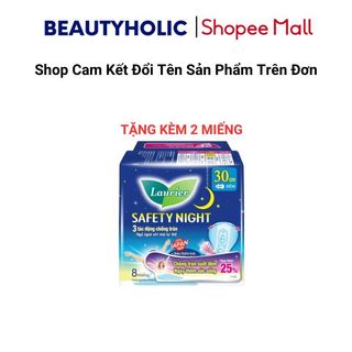 Băng vệ sinh Laurier ban đêm có cánh 30cm gói 8 miếng