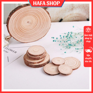 Đế gỗ đường kính 8cm dùng làm đế cây thông noel, lót cốc decor, trang trí nhà cửa